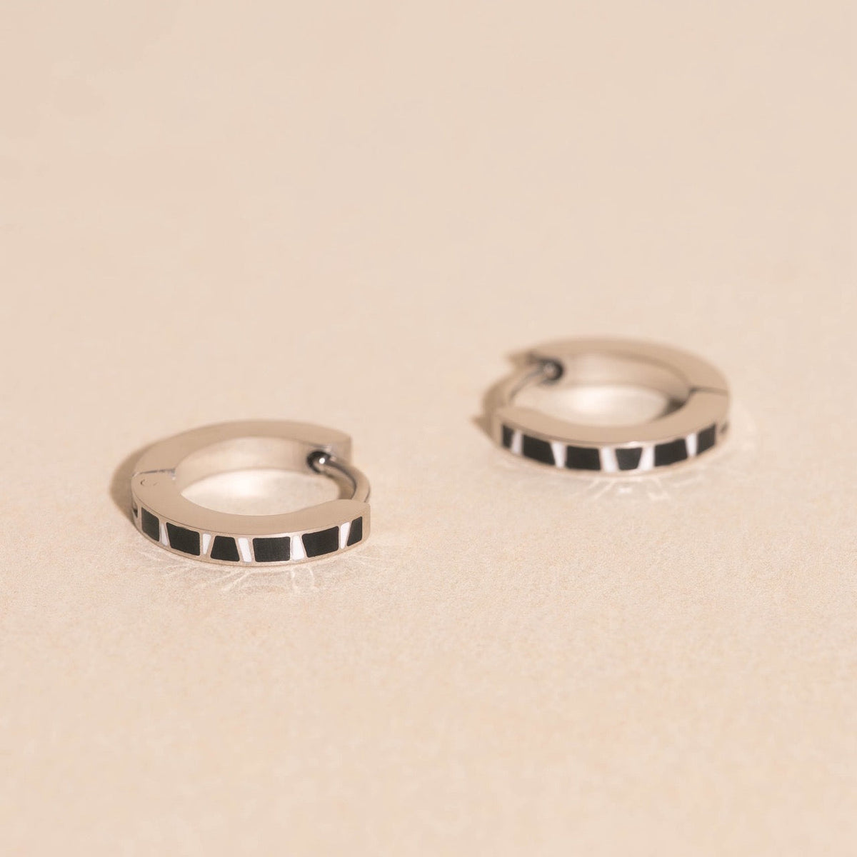 Zebra-print Huggie Hoop Earrings