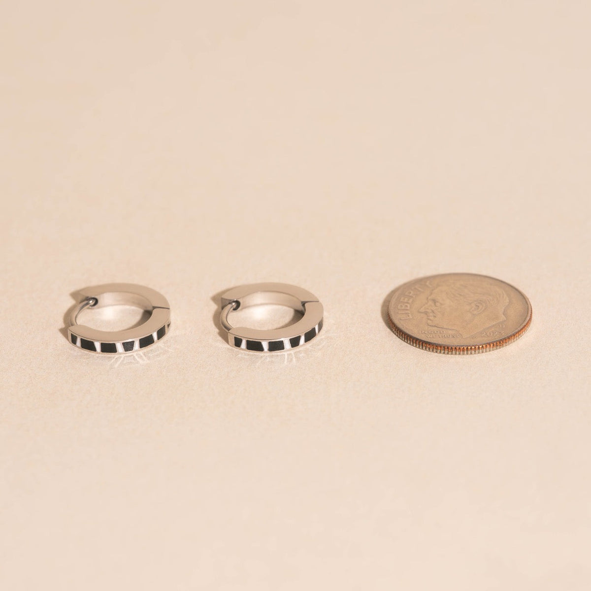 Zebra-print Huggie Hoop Earrings
