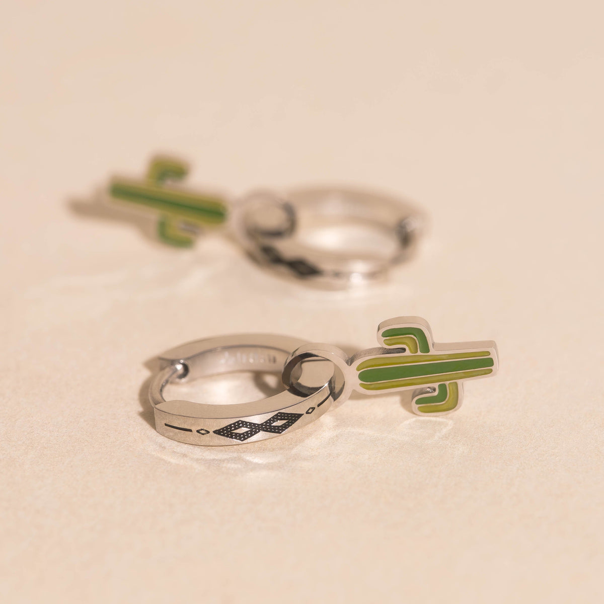 Cactus Huggie Hoop Charms
