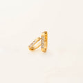 Crystal Oblong Huggie Hoop Earrings 5