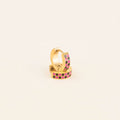 Checkered Chunky Huggie Hoop Earrings 8