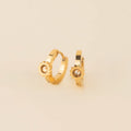 Sun 3D Huggie Hoop Earrings 1