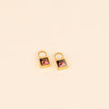 July Birthstone Huggie Hoop Charms 1