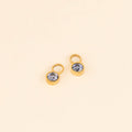 September Birthstone Huggie Hoop Charms 1