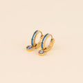 September Birthstone Huggie Hoop Charms 2