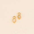 October Birthstone Huggie Hoop Charms 1