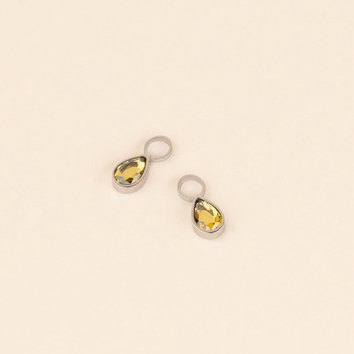 November Birthstone Huggie Hoop Charms