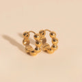 Bubble Chunky Rounded Huggie Hoop Earrings 1