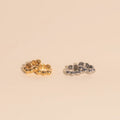 Bubble Chunky Rounded Huggie Hoop Earrings 9