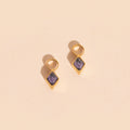 February Birthstone Huggie Hoop Charms 1