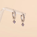 February Birthstone Huggie Hoop Charms 6
