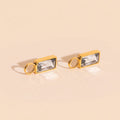April Birthstone Huggie Hoop Charms 5