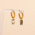 April Birthstone Huggie Hoop Charms 6