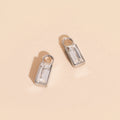 April Birthstone Huggie Hoop Charms 1