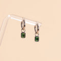 May Birthstone Huggie Hoop Charms 4