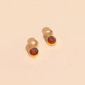 January Birthstone Huggie Hoop Charms 1