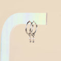 Mini Natural Pearl Huggie Hoop Charms 6