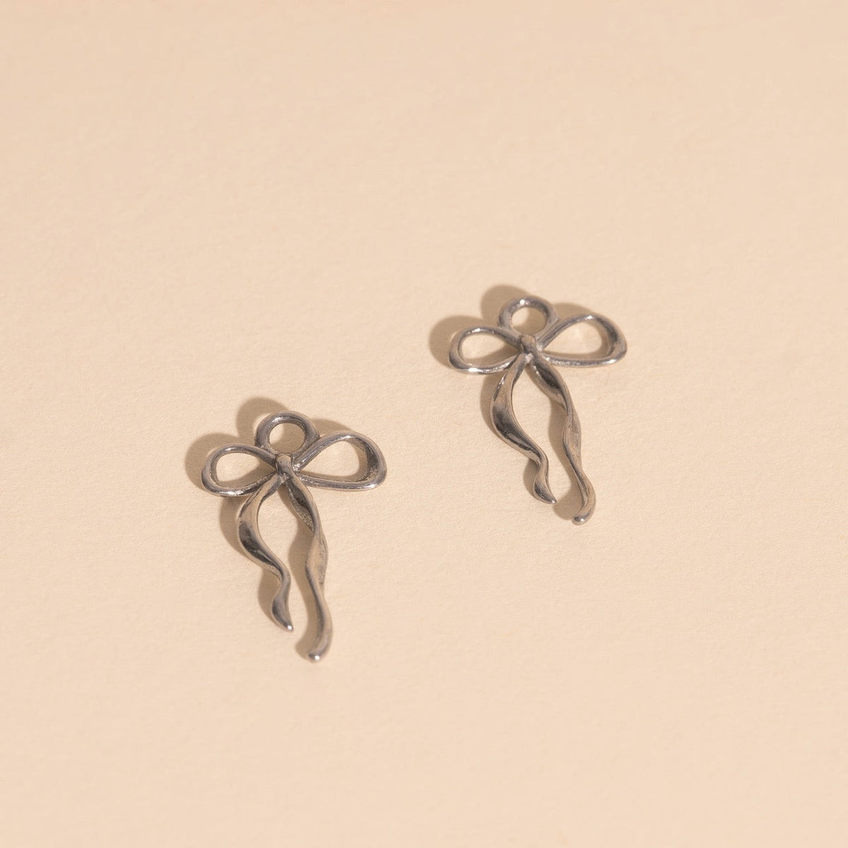 Dainty Bow Huggie Hoop Charms