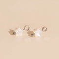 Iridescent Bead Star Huggie Hoop Charms 3