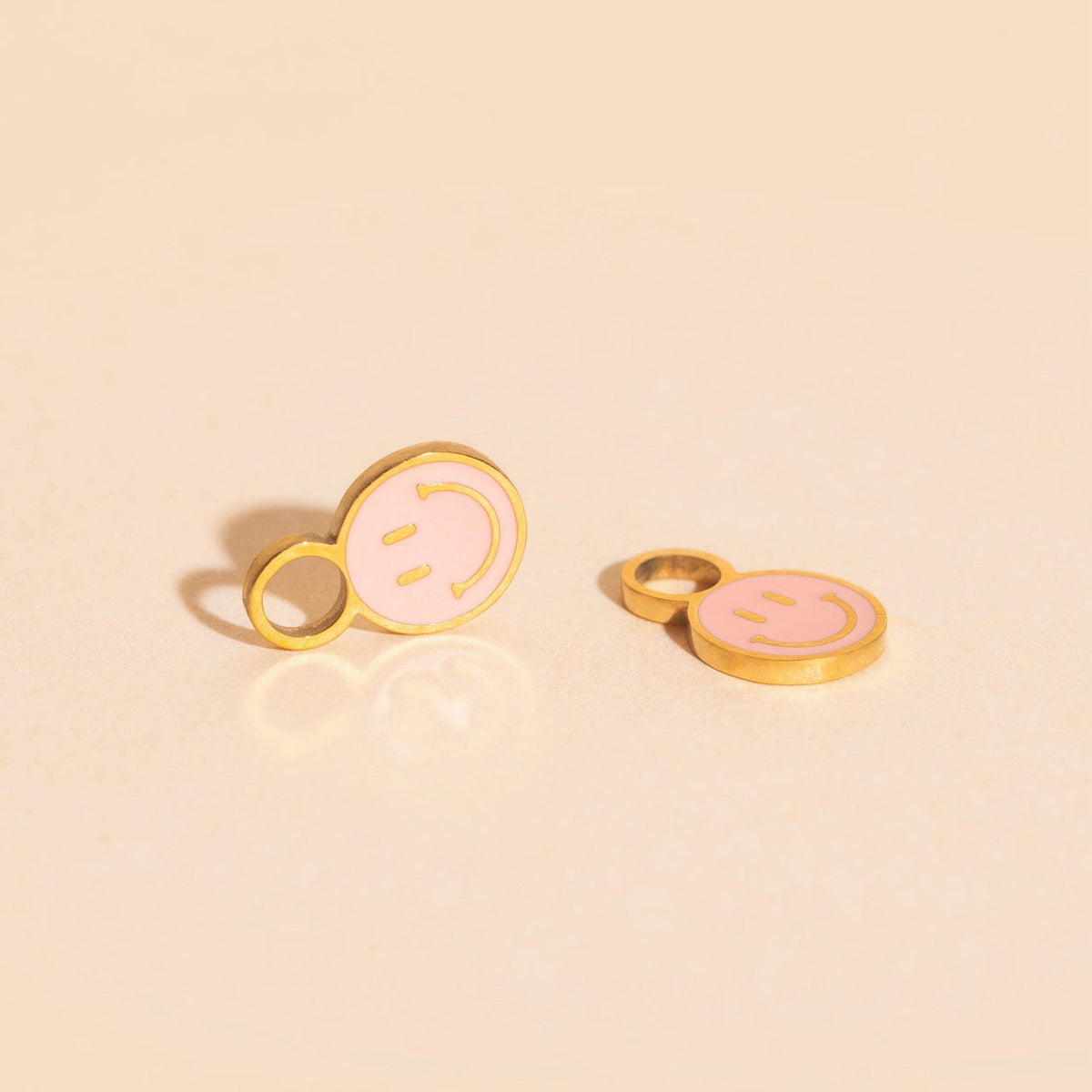 Smiley Huggie Hoop Charms