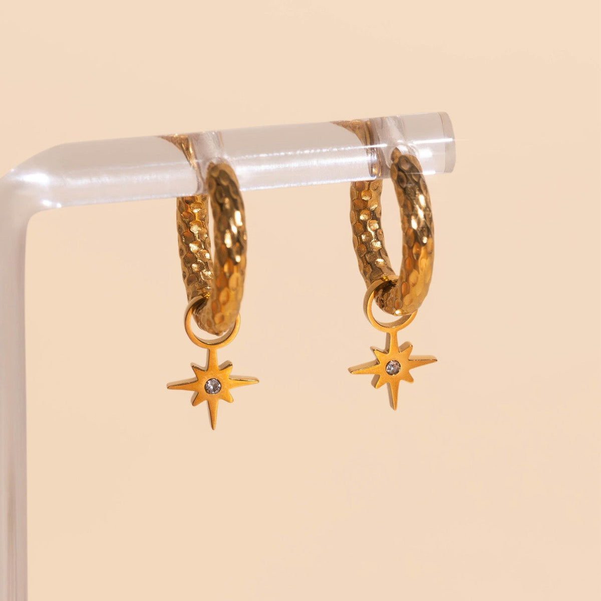 Mini Starburst Huggie Hoop Charms
