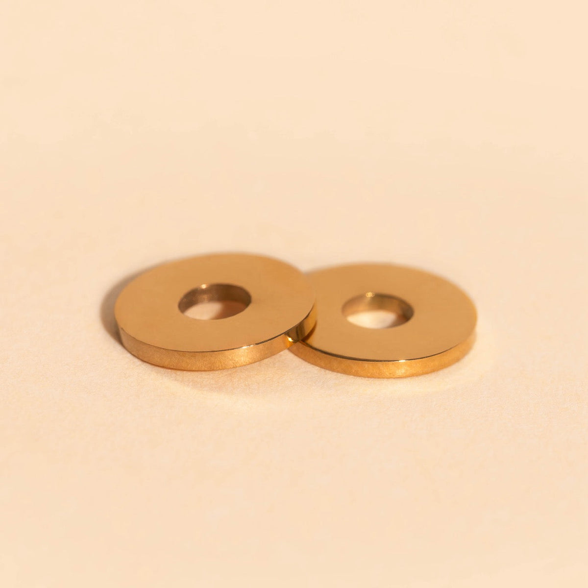 Disc Rounded Huggie Hoop Charms