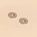 Disc Rounded Huggie Hoop Charms 3