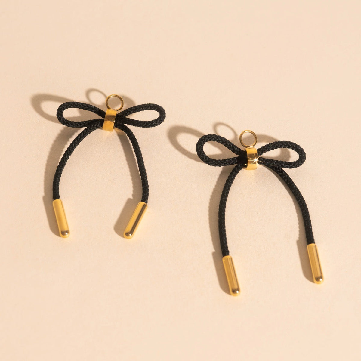 Bowtie Chunky Huggie Hoop Charms