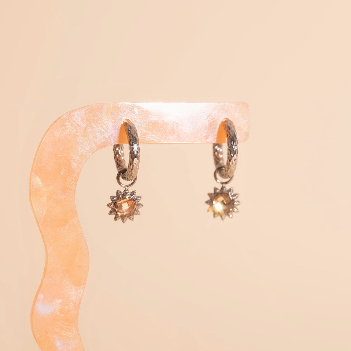Sun Huggie Hoop Charms