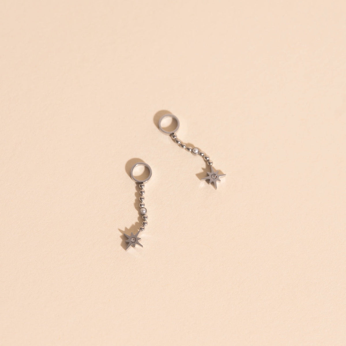 Dangle Starburst Huggie Hoop Charms