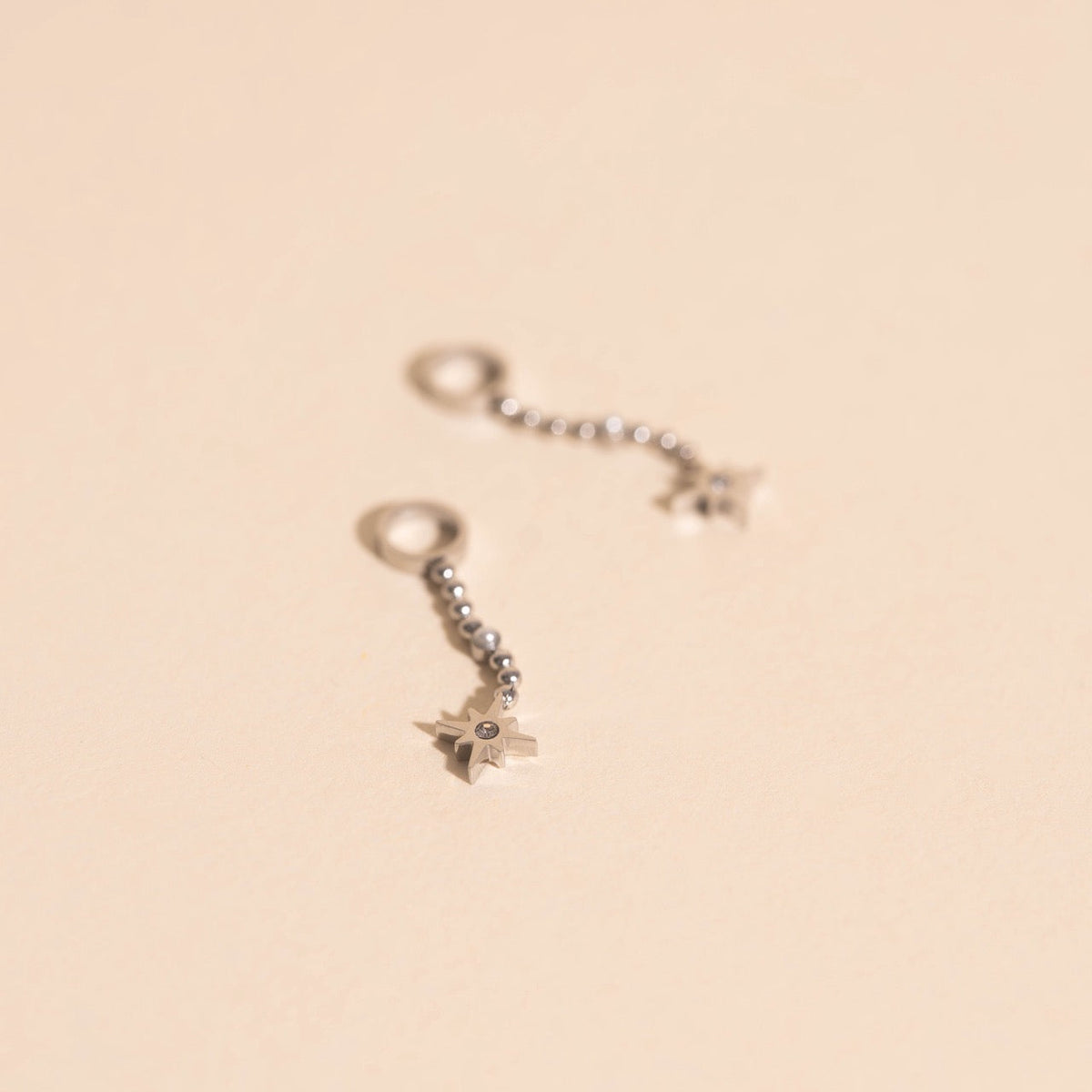 Dangle Starburst Huggie Hoop Charms
