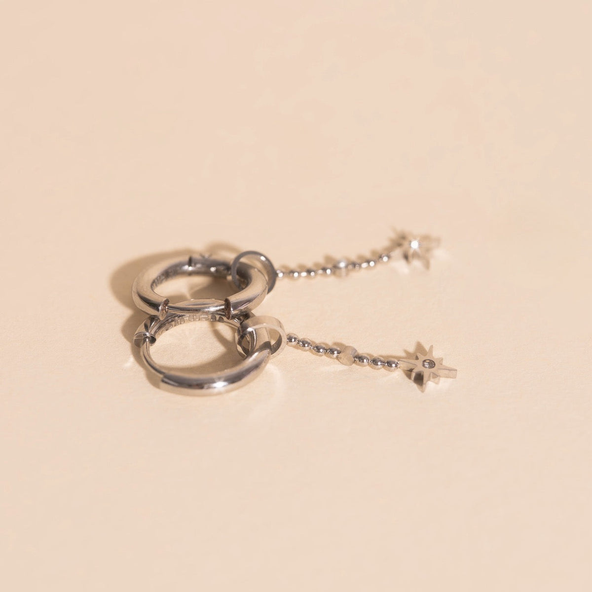 Dangle Starburst Huggie Hoop Charms