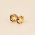 Mid Mod Super Chunky Huggie Hoop Earrings 2