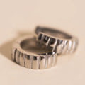 Scalloped Chunky Huggie Hoop Earrings 8