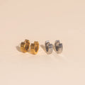 Textured Chunky Huggie Hoop Earrings 9