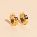 Starburst Chunky Huggie Hoop Earrings 2