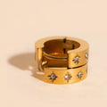 Starburst Chunky Huggie Hoop Earrings 4
