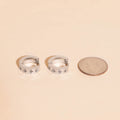 Starburst Chunky Huggie Hoop Earrings 7