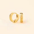 Oh Clem Logo Chunky Huggie Hoop Earrings 1