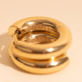 Titanium Chunky Rounded Huggie Hoop Earrings - FeatherTUFF™ 6