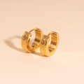 Paisley Chunky Huggie Hoop Earrings 1