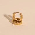 Scalloped Chunky Huggie Hoop Earrings 4