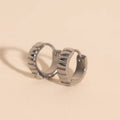 Scalloped Chunky Huggie Hoop Earrings 2