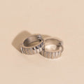 Scalloped Chunky Huggie Hoop Earrings 6