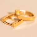 Titanium Smooth Stirrup Huggie Hoop Earrings - FeatherTUFF™ 7