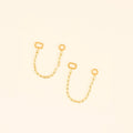 Paperclip Chain Huggie Hoop Chains 5