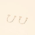 Paperclip Chain Huggie Hoop Chains 8
