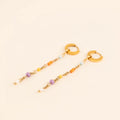 Bead Chain Huggie Hoop Charms 3