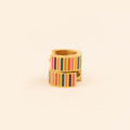 Striped Super Chunky Huggie Hoop Earrings 2
