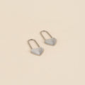 Paperclip Heart Huggie Hoop Charms 2